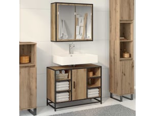 Ensemble de mobilier de salle de bain 2 pc chêne artisanal cf64050