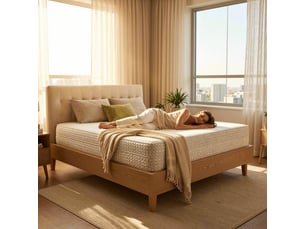 Matelas 90x190 cm <strong></strong>  <strong></strong> Mousse + mémoire de forme soutien Medium épaisseur 24 cm