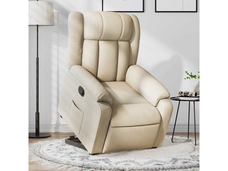  Fauteuil inclinable salon, fauteuil relax crème tissu shl68653  - Conforama B
