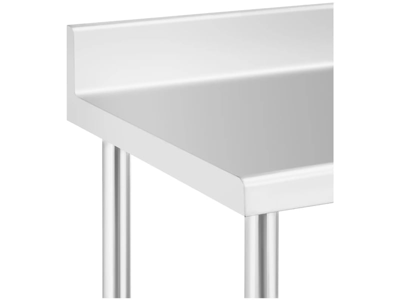  Table de travail en inox premium 70 x 100 cm 155 kg dosseret acier inoxydable argenté 14_0010024  - Conforama B