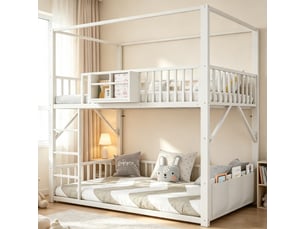 Lit superposé 90x200 cm <strong></strong> <strong>OMNIGLINT TRADING LTD</strong> coloris blanc