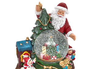Boule à neige père noël lumineuse d. 100 mm