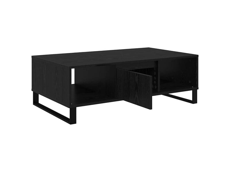  Table basse - table de salon - table à thé chêne noir 104 x 60 x 35 cm bois d'ingénierie  - Conforama E