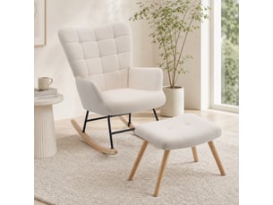 Fauteuil fixe <strong>MODENVIE</strong> <strong></strong> Velours côtelé beige