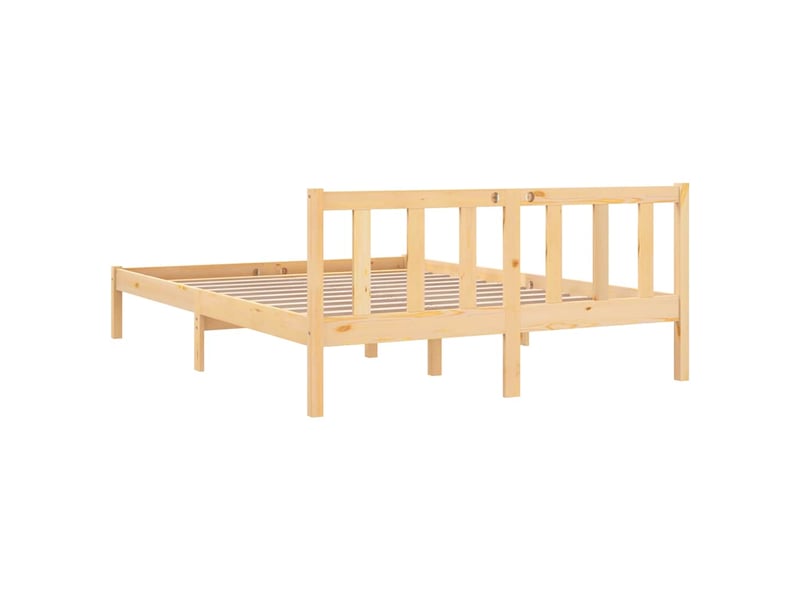  Lit double- lit adulte -  cadre de lit sans matelas bois massif 140x200 cm  - Conforama D
