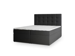 Lit avec rangement 180x200 cm <strong>MASSENO</strong> <strong></strong> coloris noir