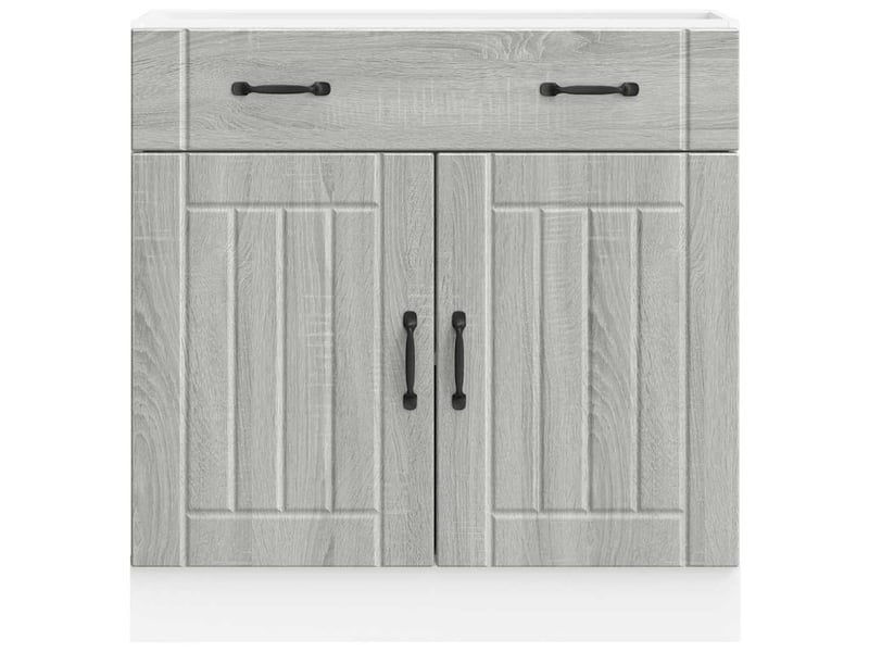 Meuble de rangement, armoire de cuisine lucca sonoma gris bois ingénierie shl8726 - Conforama C