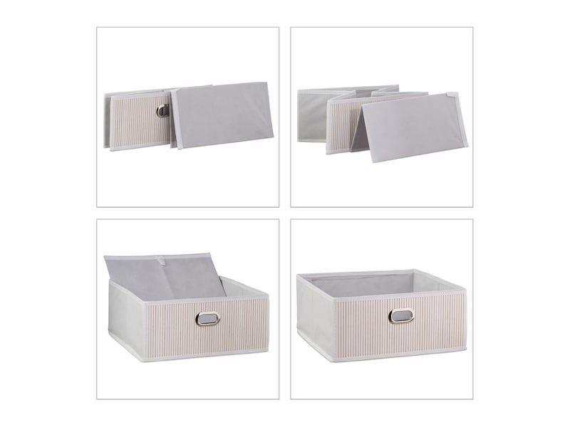  Panier de rangement pliant 14 x 31 x 31 cm pratique salon salle de bain avec poignée en bambou naturel 13_0010248  - Conforama C