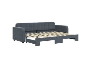 Lit simple 80x200 cm    coloris gris