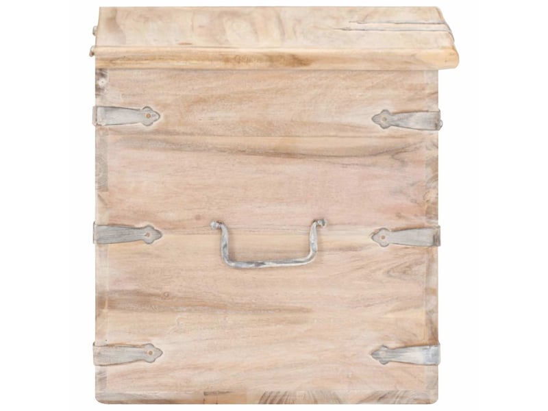  Coffre de rangement 40x40x40 cm bois d'acacia solide shl54901  - Conforama D