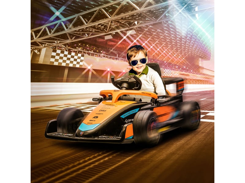  Voiture électrique pour enfants, mclaren formula 1, avec télécommande et musique, pour les 3-5 ans, orange  - Conforama C
