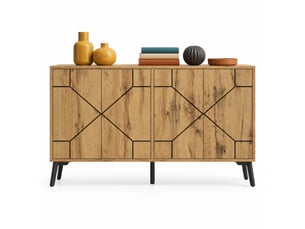 Buffet 4 porte(s) 0 tiroir(s) ULEVR - 120 cm coloris naturel