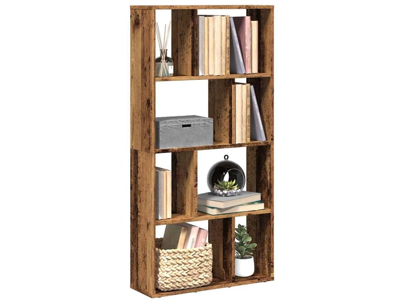  Bibliothèque, meuble de rangement salon vieux bois 60x20x120,5 cm bois d'ingénierie  - Conforama B