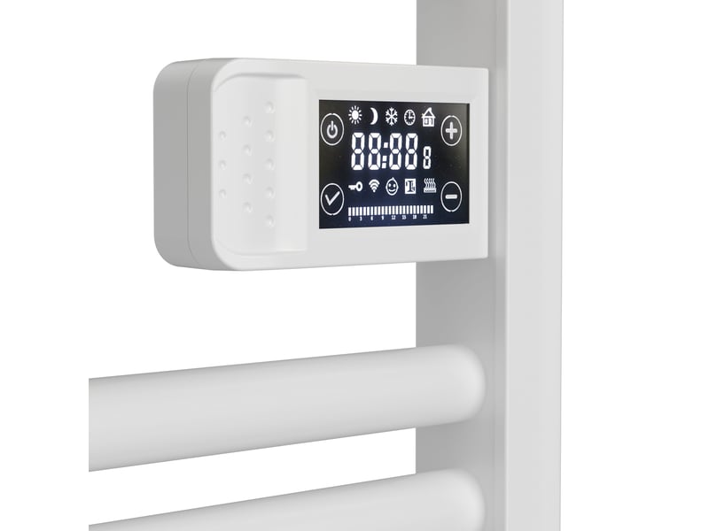  Sèche-serviettes électrique avec radiateur 105 x 50 cm 500 watts blanc 03_0010758  - Conforama E