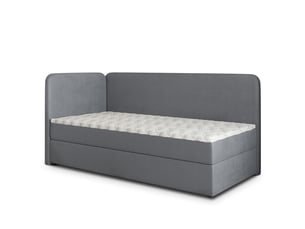 Lit avec rangement 80x200 cm MASSENO   coloris gris