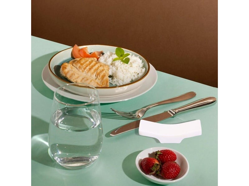  Lot de 8 repose-baguettes - repose-cuillère - fourchette, couteau - support pour baguettes - support pour vaisselle - décoration de table à manger - white  - Conforama D