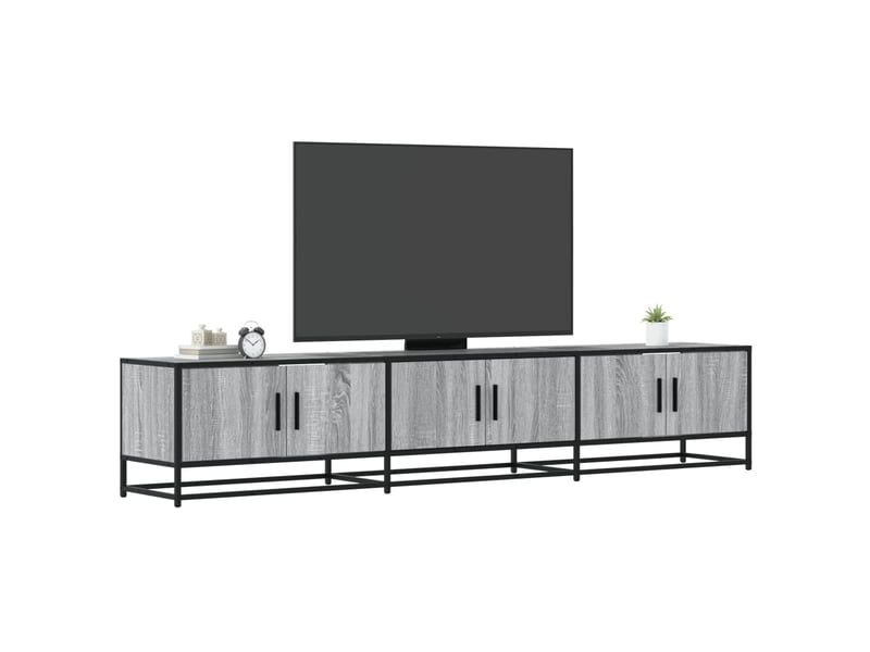  Meuble tv - banc tv - meuble de rangement sonoma gris 210x35x41 cm bois d'ingénierie  - Conforama B