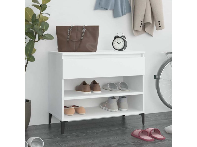  Meuble à chaussure | armoire à chaussures blanc 70x36x60 cm bois d'ingénierie shl6512  - Conforama B