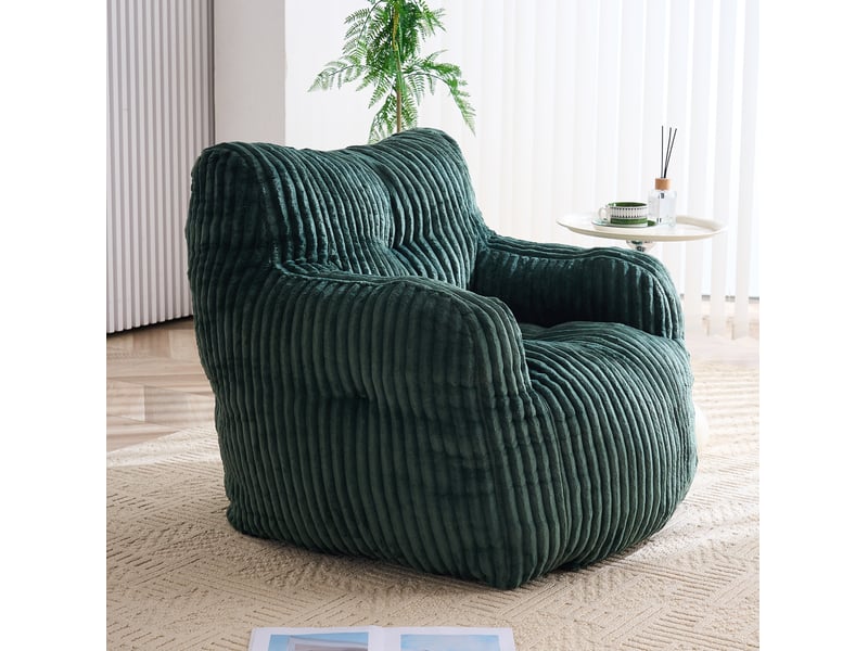  Fauteuil pouf 1 place en cordon vert 100x94x70 cm  - Conforama D