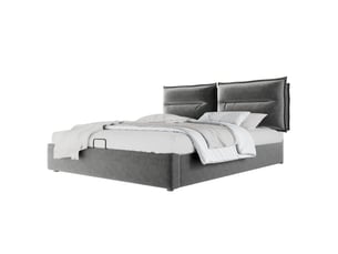 Lit coffre 140x200 cm TCQPZ   coloris gris