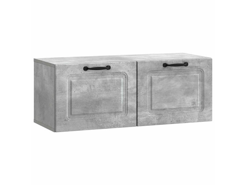  Meuble tv - banc tv - meuble de rangement mural gris béton 78,5 x 31 x 30 cm bois d'ingénierie  - Conforama A