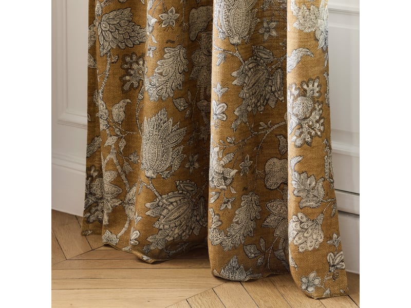 Rideau en fleurs indiennes imprimées lilivati 26473 - Conforama C