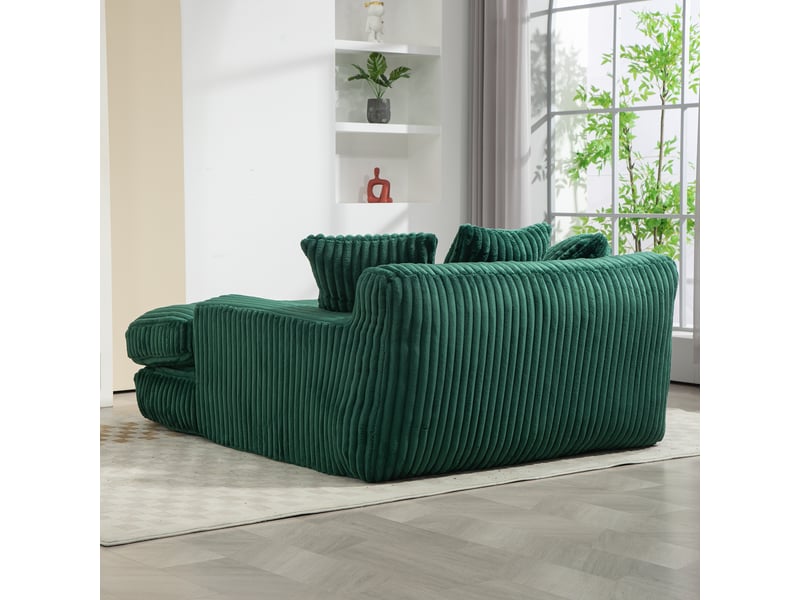 Canapé-lit convertible 90x190 cm avec 3 coussins, transformable en fauteuil relax pour salon ou bureau - Conforama C
