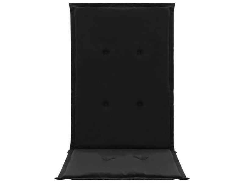  Lot de 4 coussins de chaise de jardin 100% polyester imperméable noir 120x50x3 cm dec021667  - Conforama D