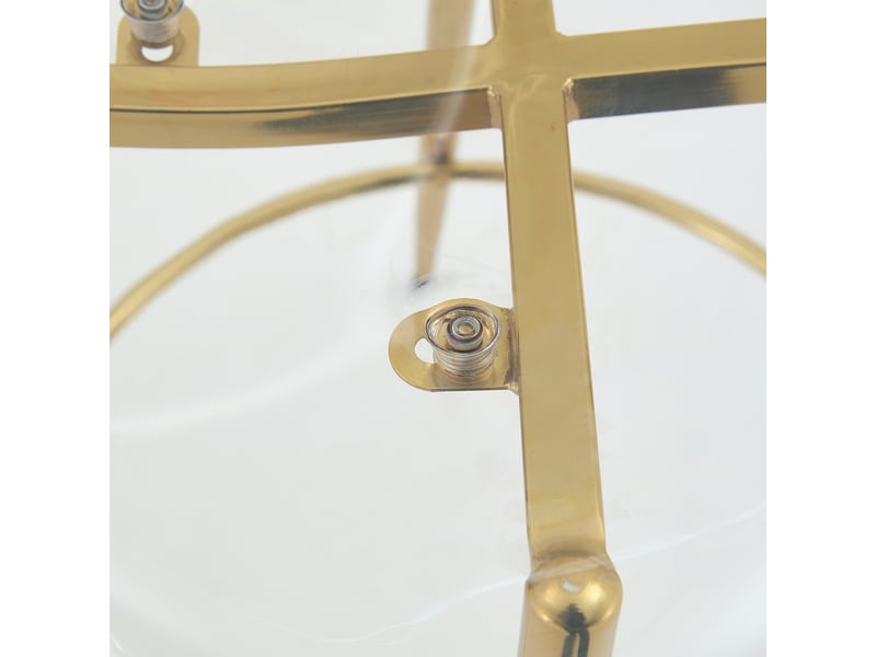 Lot de 2 tabourets de bar transparents - design épuré - pieds dorés - hauteur 102 cm - cuisines ouvertes - Conforama D