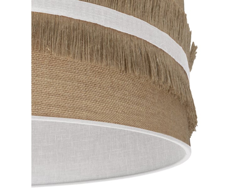  Suspension fabrilamp natalia juteblanc 1 x e27 réglable 47-110 cm 50x50 cm 188595001 - Conforama C
