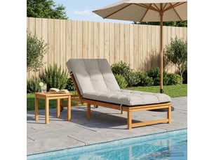 Coussin de transat, coussin pour bain de soleil vianen 100 % polyester blanc 200 x 90 x 8 cm cf56269