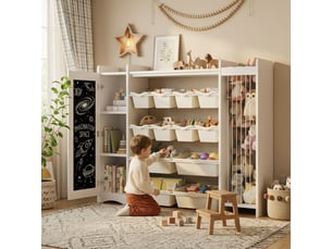 Bibliotheque coloris blanc 3 étagère(s) - 136.5 cm x 110 cm