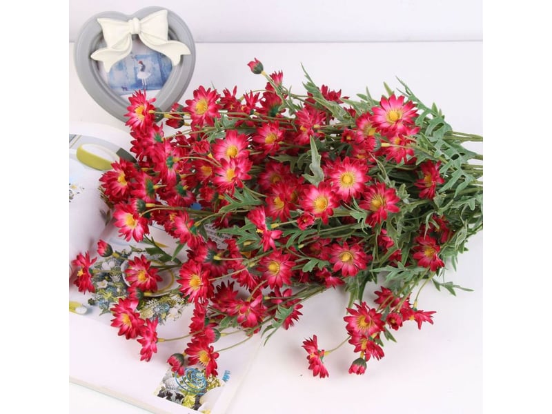  Simulation œillet chrysanthème petites marguerites accessoires photo décoration mariage fausses fleurs pour mise en scène  - Conforama B