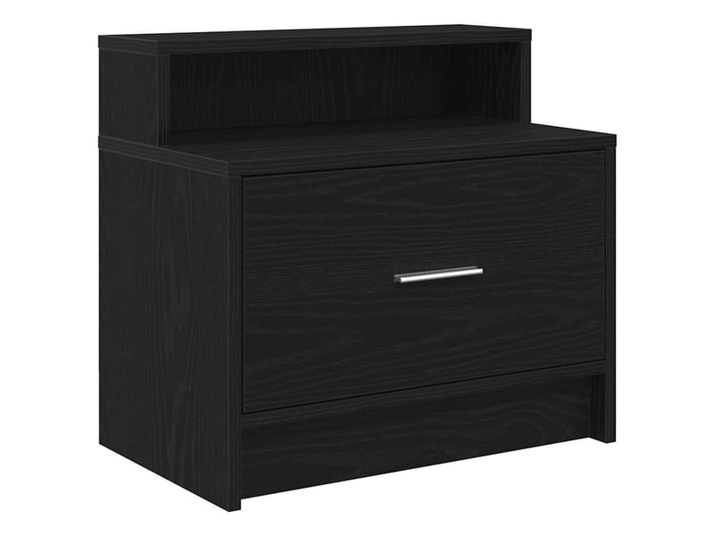  Lot de 2 tables de chevet - cabinet de chevet - table de nuit avec tiroir chêne noir 51x31x47 cm  - Conforama E