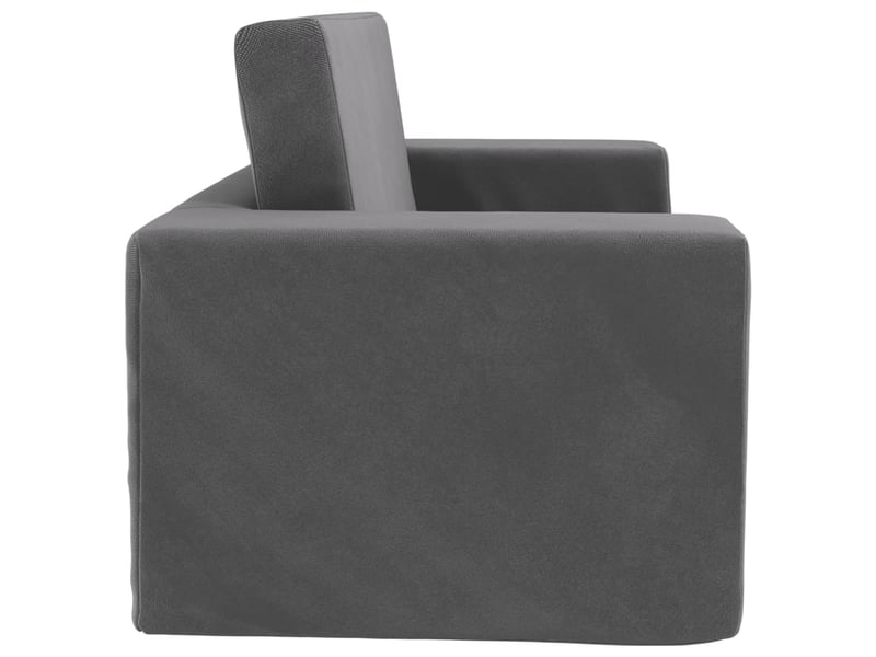  Canapé-lit pour enfants 2 places anthracite peluche douce  - Conforama E