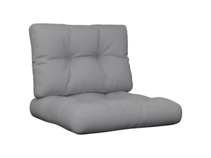 Lot de 2 coussins de palette, coussins de canapé gris tissu cf59531