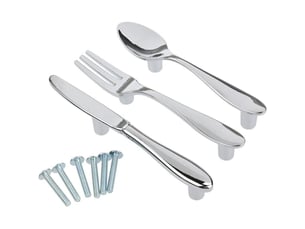 3pcs couteau cuillère fourchette armoires de cuisine tiroir placard pull manches boutons
