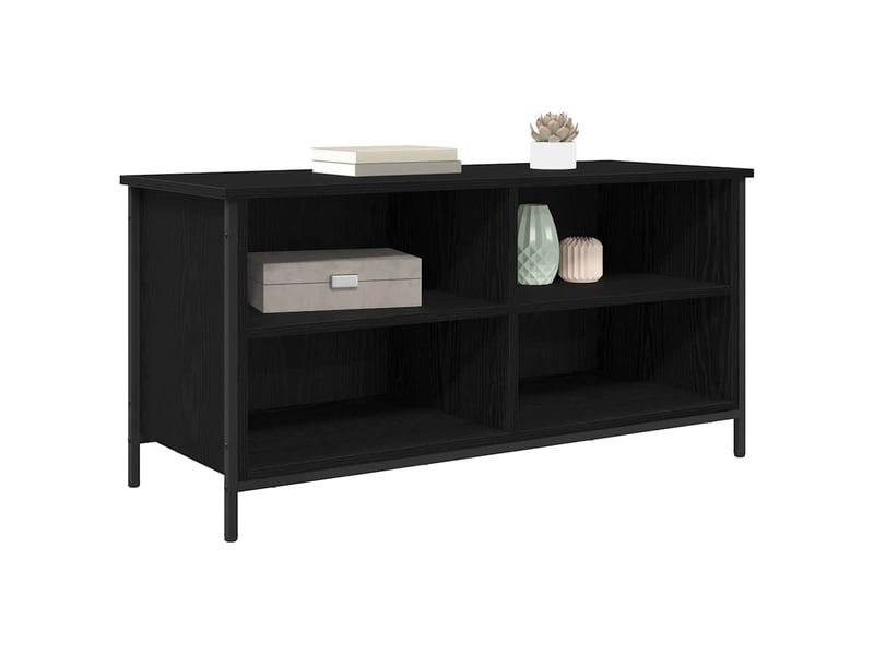  Meuble tv - banc tv - meuble de rangement 100 x 40 x 50 cm chêne noir bois d'ingénierie  - Conforama C