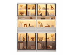 Vitrine coloris blanc HAUSS SPOLE - 160 cmx200 cm