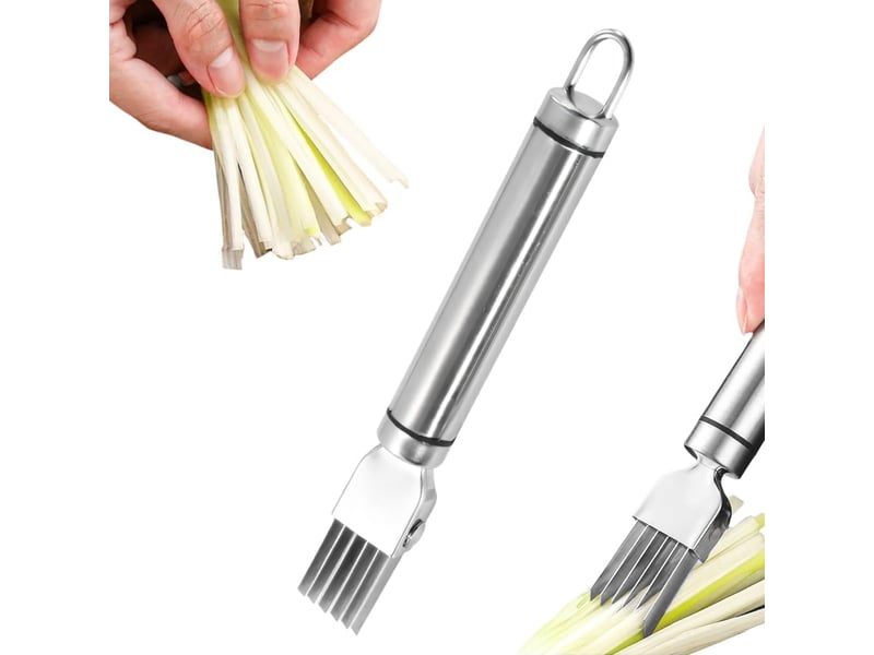 Coupe oignons, acier inoxydable hachoir manuel, coupe legumes multifonctions, rapeuse legume, gadgets de cuisine (1 pcs) - Conforama A