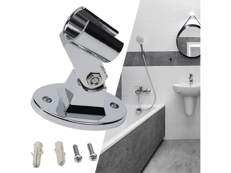  Support de pommeau de douche réglable, support mural fixe pour pommeau de douche, support de fixation solide, support de pommeau , argenté  - Conforama D