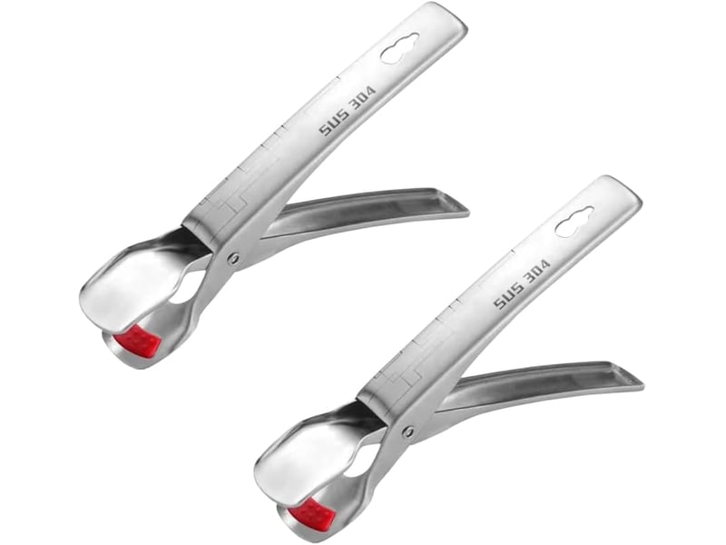  Lot de 2 pinces anti-brûlure, pinces multi-usages en acier inoxydable pour bols, assiettes, casseroles, bouteilles et bocaux chauds GTR06134 - Conforama A