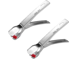 Lot de 2 pinces anti-brûlure, pinces multi-usages en acier inoxydable pour bols, assiettes, casseroles, bouteilles et bocaux chauds