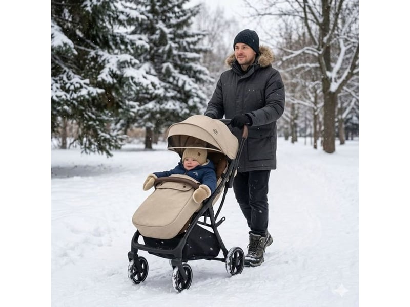 Poussette lexy beige compacte 4 roues une main pliage trolley inclinaison 0-22 kg habillage pluie 506LEXY-BEIGE - Conforama C