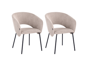 Lot de 2 chaises de salle à manger blakely tissu taupe