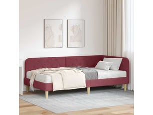 Lit simple 90x200 cm    coloris rouge