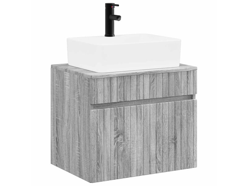  Ensemble de mobilier de salle de bain sonoma gris cf64702  - Conforama A