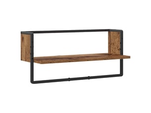 Étagère flottante, étagère suspendue montage mural bois ancien 65 x 25 x 30 cm cf42458