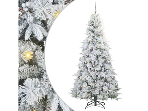 Sapin de noël, arbre de noël artificiel à branches articulées blanc 240 cm shl9556