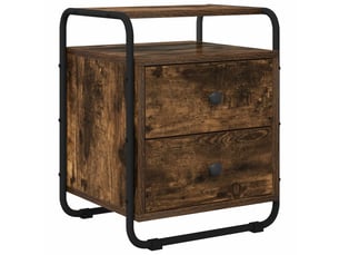 Table de chevet - cabinet de chevet - table de nuit chêne fumé bois d'ingénierie